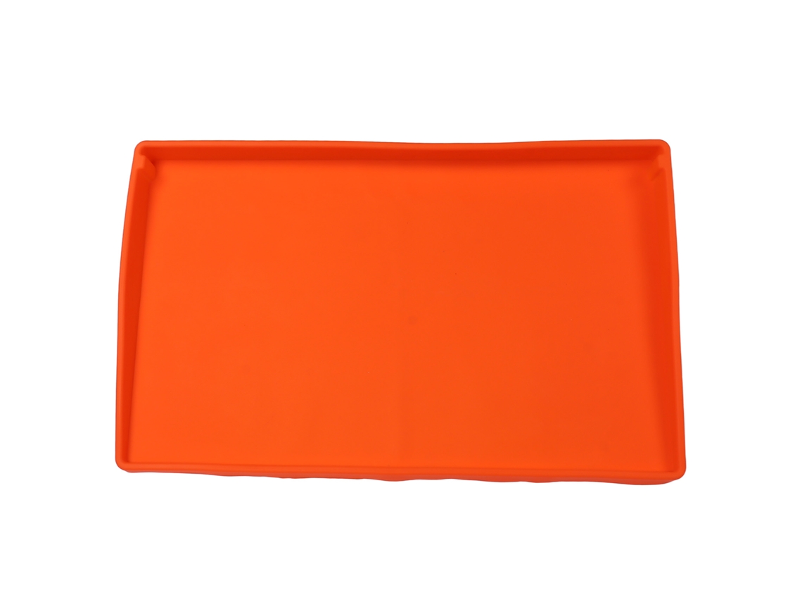 Alfombrilla naranja para parrilla para barbacoa al aire libre, resistente al calor, plegable, de silicona, con cubierta protectora, 36 pulgadas.