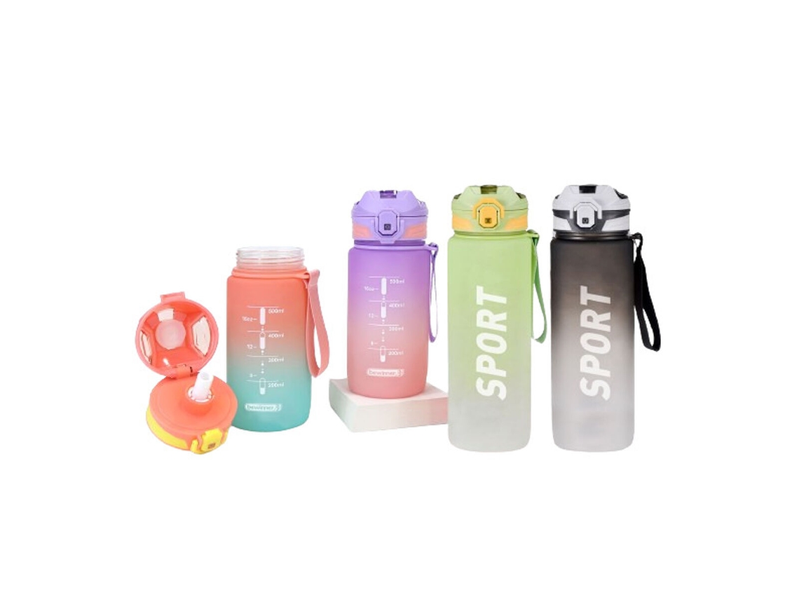 Botella Con Tapa Y Pajita Bewinner Multicolor 800 Ml