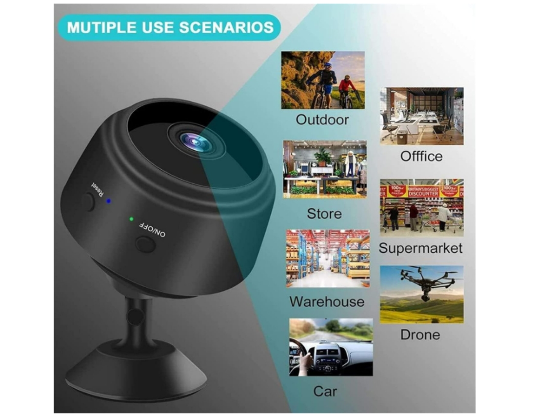 HD 1080P Mini cámara de seguridad magnética inalámbrica pequeña Wifi visión nocturna de movimiento con aplicación para BISBISOUS