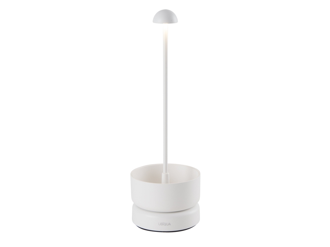 Lámpara de mesa Lumisky blanca cesta Hauteur 31 cm