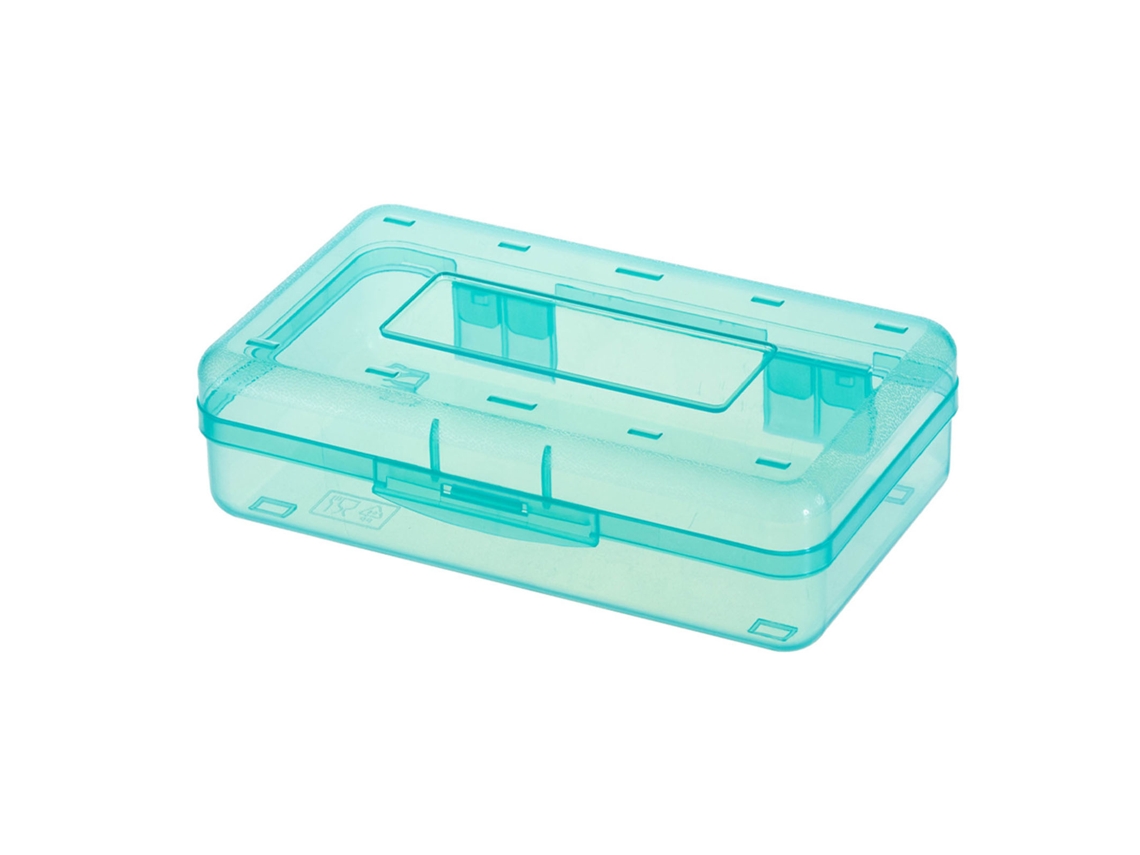 Ats-estuche De Lápices Plástico Para Niños Con Tapa De Cierre Fuerte, Capacidad Grande, Ideal Para Colegio, Color Verde Refrescante