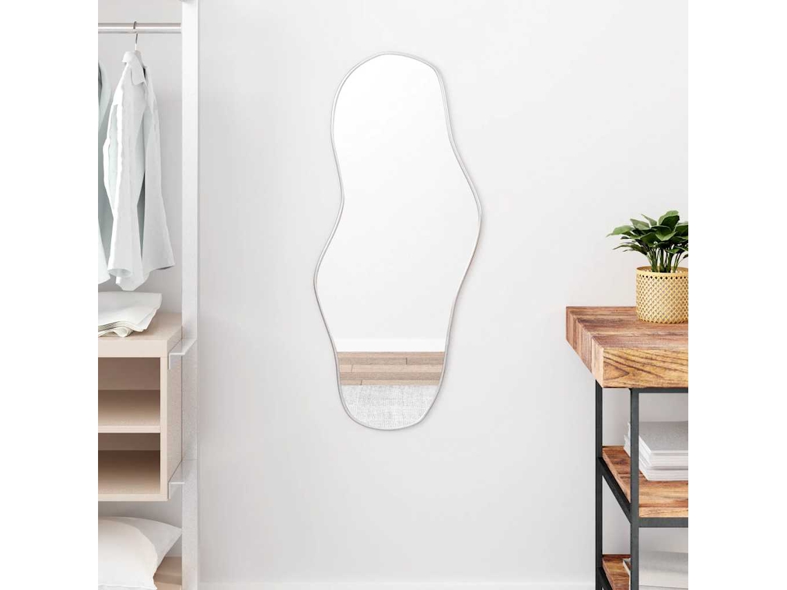 Espejo de pared plateado 90x40 cm N/A