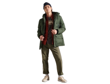 Parka para Hombre SUPERDRY (S - Poliéster - Verde)