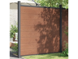 Panel de valla WPC 180 x 186 cm marrón DKD HOME DECOR