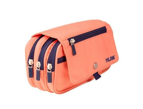 Estuche Escolar MILAN Serie1918 Rosa 13x24x10 cm