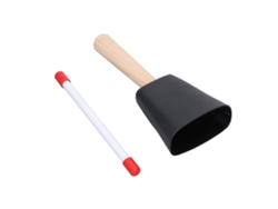 Ats-campana De Vaca De Acero Con Mango De Madera, Instrumento Percusivo Musical Para Educación Temprana Y Animación