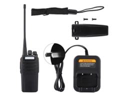 Radio portátil UHF 400-480 MHz, 10 W, alcance de 10 km, 16 canales