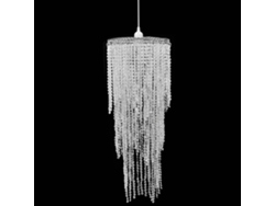 Candelabro Luminaria de Techo de Cristal 26 x 70 cm
