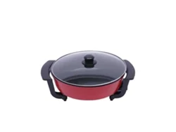 Sartén eléctrica, capacidad de 6 L, potencia de 1360 W, control de temperatura ajustable, color negro OEM