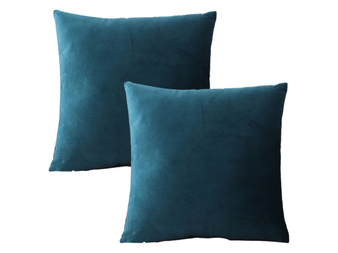 Juego De 2 Fundas De Almohada Lisas Con Cremallera, Decoración Del Hogar