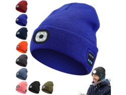 Gorro Com Fone Eifson De Ouvido Bluetooth 3 Em 1, 6 Luzes Led E Recarga Usb (azul Pavão)