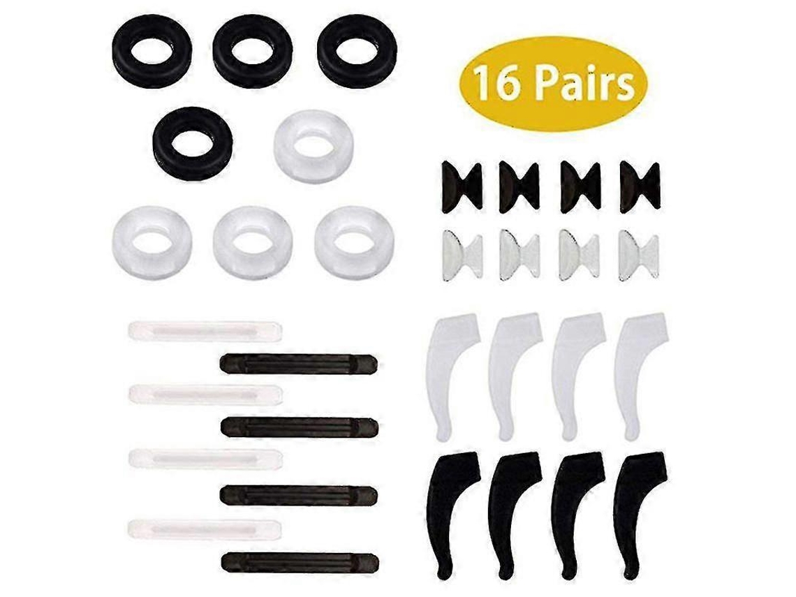 16 pares de almohadillas de silicona antideslizantes redondas para la nariz y los oídos, Rosewell Gafas
