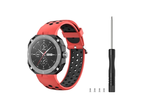 Correa Smartwatch para Huawei Watch GT Cyber Transpirable Bicolor (Rojo + Negro)