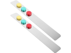 2 Tiras Magnéticas Adhesivas De Pared De Hierro Con 10 Clips Magnéticos Para Pizarra Blanca