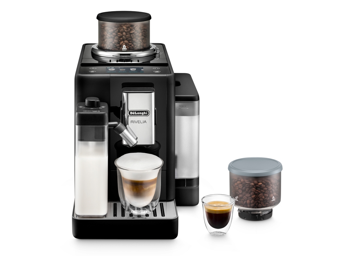 Cafetera Automático DELONGHI Rivelia EXAM440.55.B (19 bar - 13 Niveles de  Molienda)