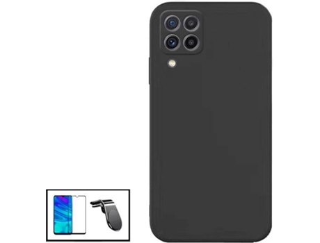 Kit Carcasa + Protector de Pantalla + Soporte Samsung Galaxy M22 PHONECARE Silicona Liquida