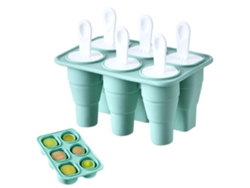 Moldes Plegables 6 En 1 Para Paletas Heladas, De Silicona Apta Para Alimentos, Para Helados Y Paletas.