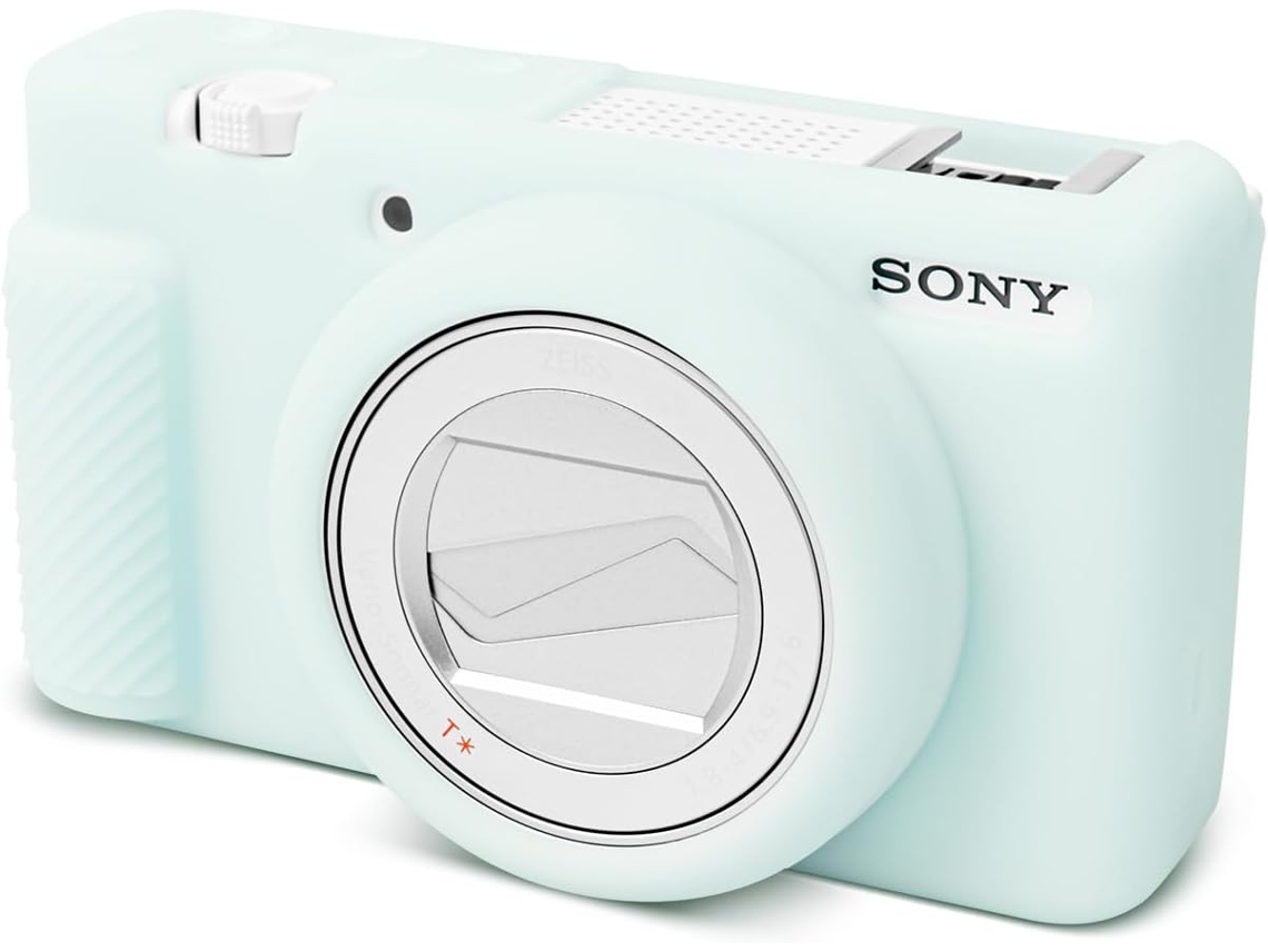 Funda EIFSON para Sony ZV 1f / ZV 1 II, fabricada en silicona suave con protector de pantalla contra arañazos (compatible, verde claro).