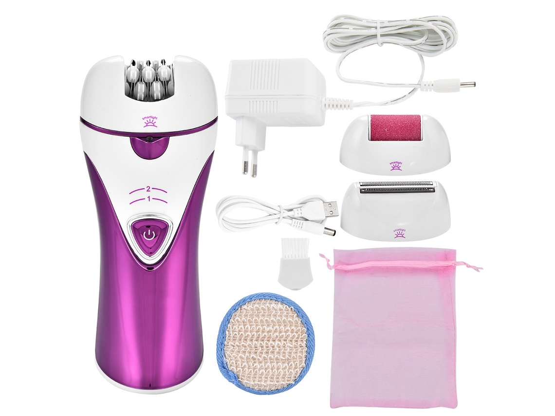 Depiladora eléctrica 3 en 1 para mujer, color rosa.