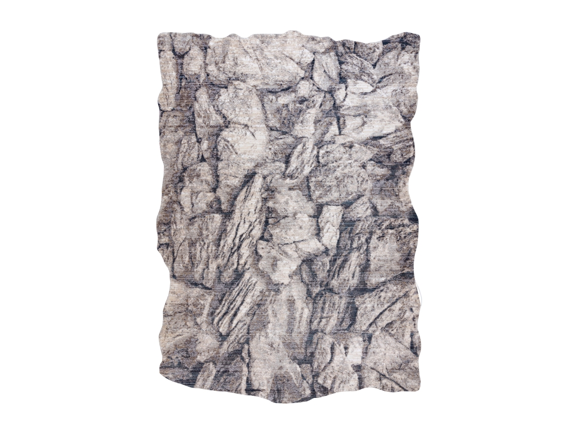 Alfombra Tine 75417A Roca, Piedra - Moderno, Forma Irregular Crema / Gris (195 x 290 cm)