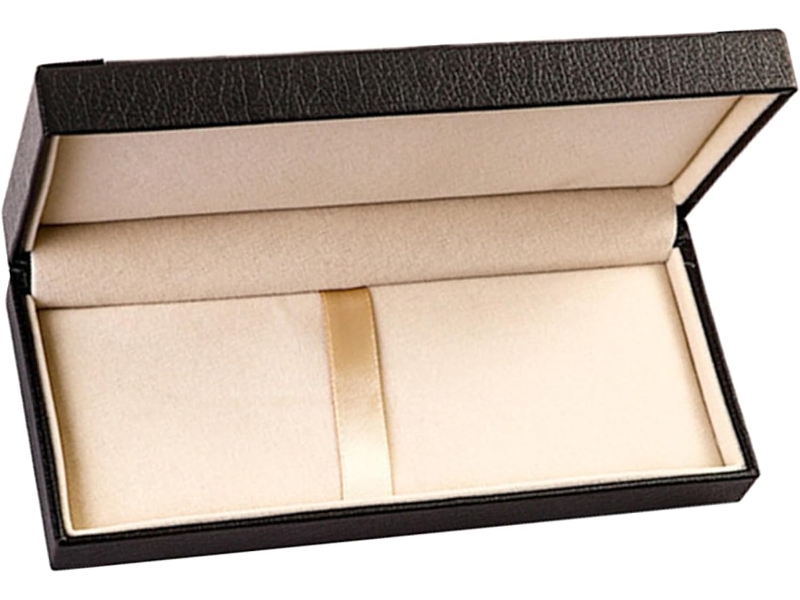Estuche De Piel Negra Para Bolígrafos, Ideal Para Eventos Profesionales, Resistente A Arañazos Y Deformaciones.