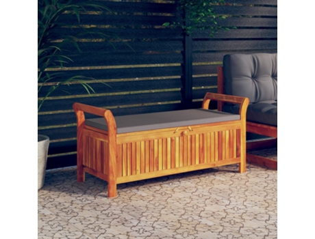 Banco De Almacenamiento De Jardín VIDAXL Marrón Madera (126x50x60 cm)