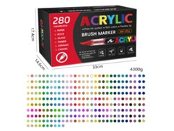 Bolígrafo de tinta acrílica con punta suave, bolígrafo de arte infantil DIY, 288 colores Gertiz