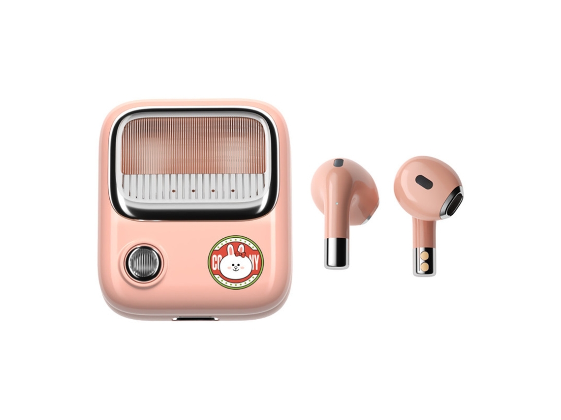Auriculares YEMAESRE Bluetooth Sin Smart Touch Baja Latencia Rosa