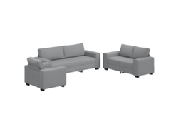 Maison Exclusive - Conjunto De Sofá De 3 Piezas Con Cojines De Tela Gris Claro