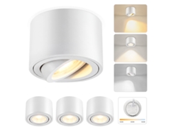 Zmh Foco Led Redondo Empotrable Blanco 4w Para Techos 3000k-6500k Regulable En 30° Adecuado Para Salón O Pasillo