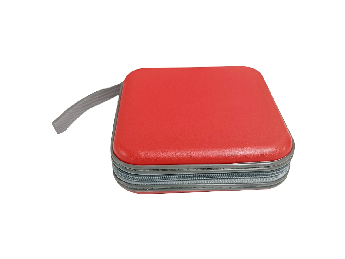 40 Pcs Capacidad Disco Cd Dvd Cartera Organizador De Almacenamiento Porta-caixa (rojo)