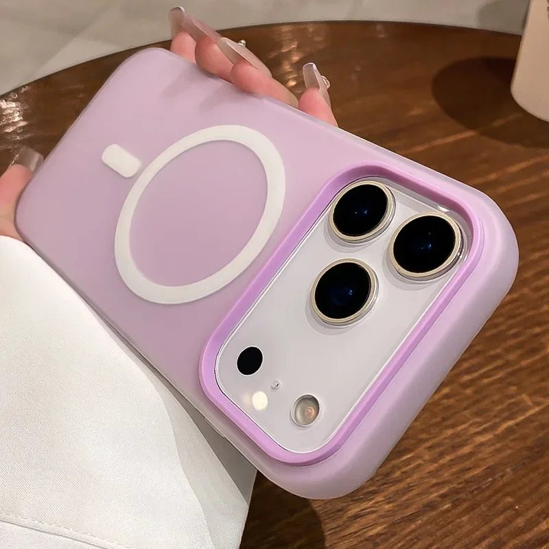 (iphone 12 Pro Morado) Funda Magnética 2 En 1 A Prueba De Golpes, Funda Protectora Con Marco Magnético Magsafe