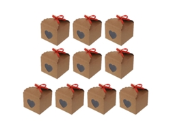 10 Piezas Caja De Embalaje De Papel Para Cupcakes