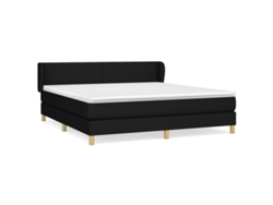 Maison Exclusive - Cama Box Spring Con Colchón Tela Negro 160x200 Cm