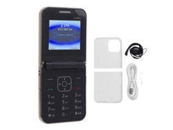 Teléfono Flip Desbloqueado Botones Grandes Dual Sim Fm Linterna 2.4 Pulgadas Para Mayores Oro