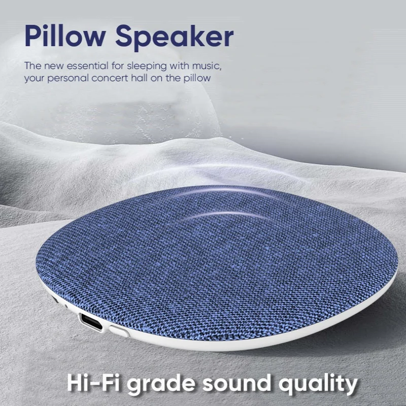 (azul) Reproductor De Música Para Colocar Debajo De La Almohada, Altavoz Bluetooth Para Dormir, Compatible Con Reproducción Desde Tarjeta Tf.