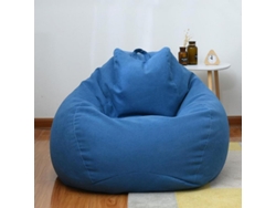 2026-fundas Para Sillones De Pelotas Extra Grandes 100% Nuevas Sin Relleno Tela Algodón Y Lino Lavable 3 Tamaños 100 * 120cm Azul