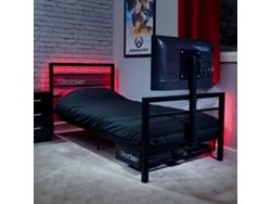 Cama Individual Gaming Estándar Rectangular X ROCKER Metal Negro (96x204 mm)