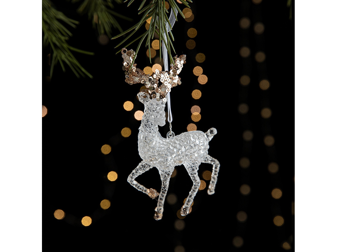 Adornos para árboles de Navidad, adornos en forma de ciervo TRUYUETY
