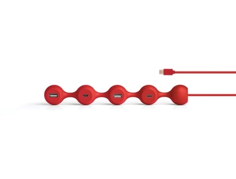 Hub LEXON Peas USB-C (Rojo Escuro)
