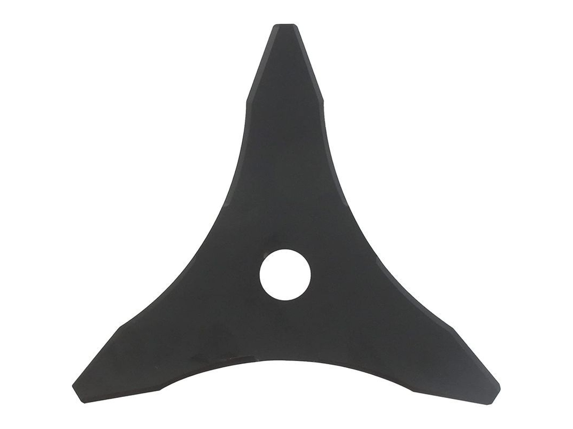 Cuchilla Negra De 3 Dientes Para Desbrozadora, 255 X 25,4 X 3 Mm, Longitud De Corte De 255 Mm, Orificio De 25,4 Mm.