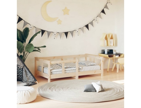 Estructura De Cama Para Niños VIDAXL Marrón Madera (70x140 cm)