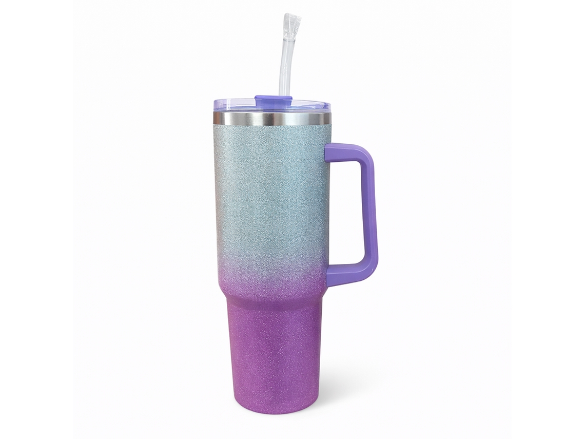 Taza térmica con asa - Bk brillante 668-25 Morado