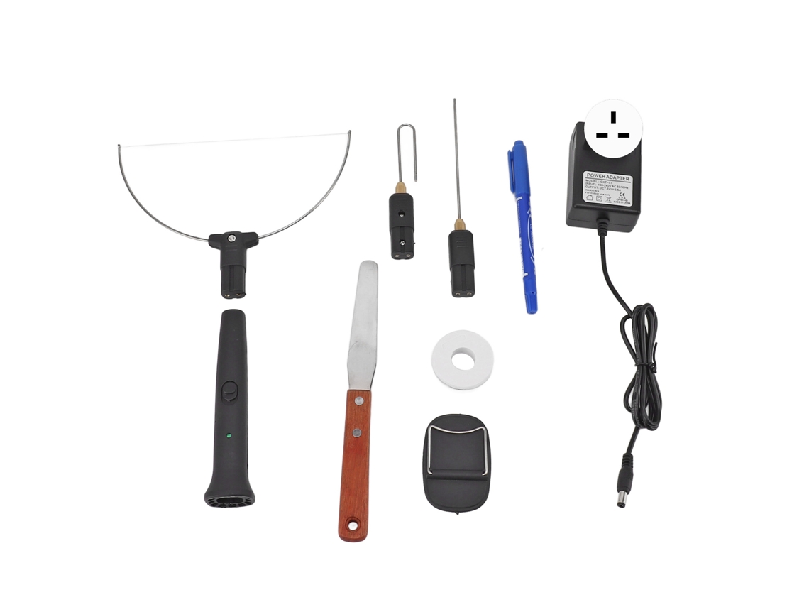 Kit De Cortadora De Espuma Eléctrica 3 En 1 Con Cable Calefactor, 18 W, 100-240 V, Enchufe Británico.
