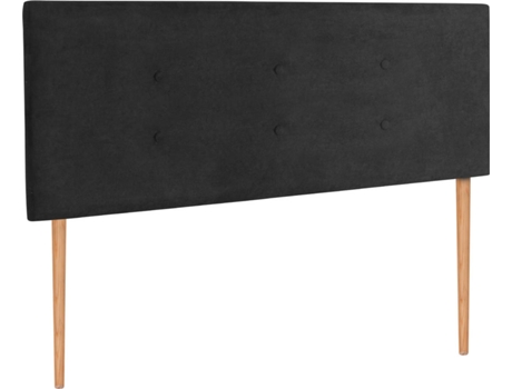 Cabecero DHOME con Patas (Negro - Tela - 160 x 5 x 105 cm)