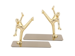 Sujetalibros de acero inoxidable con forma de Kung Fu para decoración