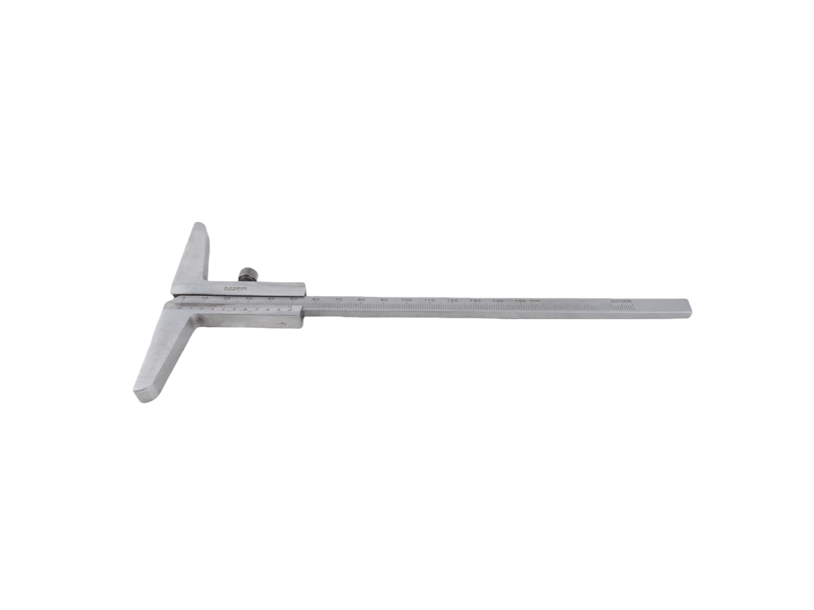 Calibrador De Profundidad Vernier, Acero De Alto Carbono, Precisión De 0,02 Mm, Herramienta De Medición De 0 A 150 Mm.