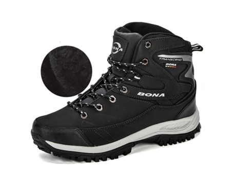 Botas de Nieve SLOWMOOSE felpa de punta redonda para mantener el calor zapatos informales con cordones de moda (Talla: 9)