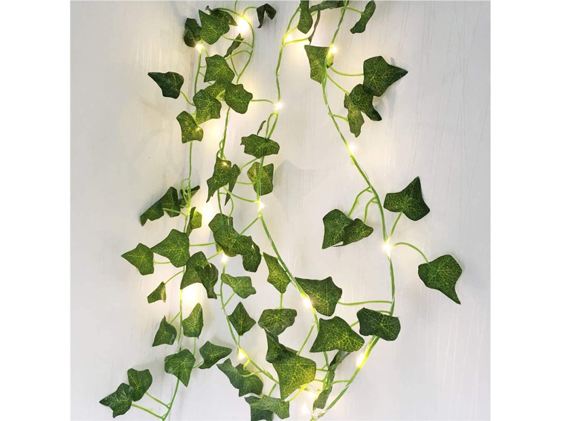 Guirnalda Hiedra Artificial 2 M com 20 Luzes Led Verdes ZYBLSSBB