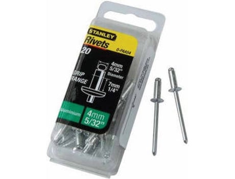 Juego 25 Remaches STANLEY Aluminio 3x3mm